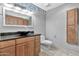 Bathroom boasts granite countertop, vessel sink, and updated fixtures at 16616 E Palisades Blvd # 102, Fountain Hills, AZ 85268