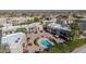 Aerial view of a community with a shared pool at 16616 E Palisades Blvd # 102, Fountain Hills, AZ 85268