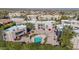 Aerial view of a community with a shared pool at 16616 E Palisades Blvd # 102, Fountain Hills, AZ 85268