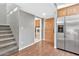 Laundry area with washer, dryer and access to stairs at 16616 E Palisades Blvd # 102, Fountain Hills, AZ 85268