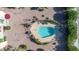 Aerial view of a kidney-shaped community pool at 16616 E Palisades Blvd # 102, Fountain Hills, AZ 85268