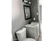 Bathroom boasts a vanity, toilet and gray walls at 3547 W Redfield Rd, Phoenix, AZ 85053