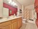 Double vanity bathroom with shower and tub at 11100 W Magdalena Dr, Arizona City, AZ 85123