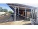 Backyard with covered patio and storage shed at 3818 W Rose Ln, Phoenix, AZ 85019