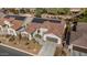 Aerial view of house with solar panels and landscaping at 16532 W Monte Vista Rd, Goodyear, AZ 85395