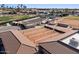Aerial view of community bocce ball courts at 2261 N Demaret Dr, Mesa, AZ 85215