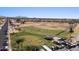 Aerial view of a beautiful golf course at 2261 N Demaret Dr, Mesa, AZ 85215