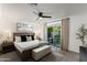 Spacious bedroom with a king-size bed, access to backyard, and plenty of natural light at 8508 E Mustang Trl, Scottsdale, AZ 85258