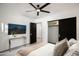 Bright bedroom with a queen-size bed, stylish decor, and a large closet at 8508 E Mustang Trl, Scottsdale, AZ 85258