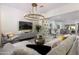 Spacious living room with comfortable seating and large TV at 8508 E Mustang Trl, Scottsdale, AZ 85258