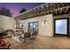 Relaxing patio with outdoor seating and pergola at 8508 E Mustang Trl, Scottsdale, AZ 85258