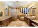 Elegant Primary bath with double vanities, large shower, and soaking tub at 9782 E Troon North Dr, Scottsdale, AZ 85262