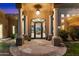 Elegant entryway with columns and a beautiful door at 9782 E Troon North Dr, Scottsdale, AZ 85262