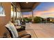 Relaxing patio with seating and mountain views at 9782 E Troon North Dr, Scottsdale, AZ 85262
