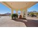 Covered entryway with arched openings, offering mountain views at 15528 E Golden Eagle Blvd, Fountain Hills, AZ 85268