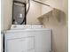 Laundry room with washer, dryer, and shelving at 4343 N 21St St # 203, Phoenix, AZ 85016