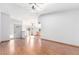 Open living room with hardwood floors and access to the backyard at 17633 N Lindner Dr, Glendale, AZ 85308