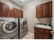 Bright laundry room with washer, dryer, and utility sink at 2122 W Red Range Way, Phoenix, AZ 85085