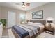 Second bedroom with a king-size bed and modern decor at 3600 N 5Th Ave # 304, Phoenix, AZ 85013