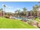 Landscaped grounds with a pond and several fountains at 5401 E Van Buren St # 1006, Phoenix, AZ 85008