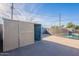 Backyard with storage shed and fenced pool at 1013 W Parkway Blvd, Tempe, AZ 85281