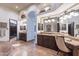 Large bathroom with and vanities and tile flooring at 10742 E Greythorn Dr, Scottsdale, AZ 85262
