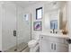 Clean bathroom with walk-in shower and updated vanity at 12659 E Shadow Ridge Dr, Scottsdale, AZ 85255