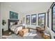 Bright bedroom with a king-size bed and large windows at 12659 E Shadow Ridge Dr, Scottsdale, AZ 85255