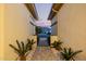 Private gated entry with a paved walkway and landscaping at 3538 E Hazeltine Way, Queen Creek, AZ 85142