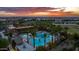 Community pool and clubhouse aerial view at 10243 E Seismic Ave, Mesa, AZ 85212