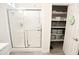 Bathroom with shower and linen closet at 18157 W Foothill Dr, Surprise, AZ 85387