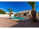 Relaxing kidney-shaped pool with a large backyard at 2706 S Ananea St, Mesa, AZ 85209