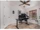 Home office with standing desk, computer and window views at 2854 E Mallory St, Mesa, AZ 85213