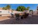 Relaxing patio with seating area and brick paving at 2854 E Mallory St, Mesa, AZ 85213
