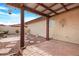 Backyard patio with pergola, brick, and gravel at 5203 E Saguaro Cir, Phoenix, AZ 85044