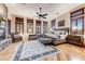 Large bedroom with fireplace and hardwood floors at 9749 N Fireridge Trl, Fountain Hills, AZ 85268