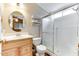 Bathroom with a shower and updated vanity at 17200 W Bell Rd # 1740, Surprise, AZ 85374