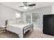 Cozy bedroom with a ceiling fan and neutral color scheme at 19641 E Emperor Blvd, Queen Creek, AZ 85142