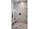 Walk-in shower with pebble floor and built-in seat at 4855 S Astral Hts, Mesa, AZ 85212