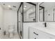 Updated bathroom with a walk-in shower and modern fixtures at 3031 N Civic Center Plz # 224, Scottsdale, AZ 85251