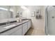 Bathroom with double vanity, granite countertop, and shower at 40030 W Venture Rd, Maricopa, AZ 85138