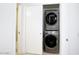 Stackable washer and dryer in a convenient laundry closet at 7120 E Kierland Blvd # 520, Scottsdale, AZ 85254