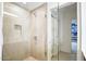 Large walk-in shower with glass enclosure and modern fixtures at 7120 E Kierland Blvd # 520, Scottsdale, AZ 85254