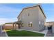 Two story home exterior with artificial turf at 9814 E Palladium Dr, Mesa, AZ 85212
