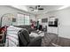 Bright living room with gray sectional sofa, coffee table, and flat-screen TV at 1265 S Aaron -- # 359, Mesa, AZ 85209
