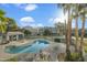 Community pool with lounge chairs and patio furniture at 19601 N 7Th St # 2026, Phoenix, AZ 85024