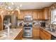 Well-equipped kitchen with wood cabinets and granite countertops at 4528 E Hobart St, Mesa, AZ 85205
