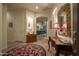Inviting entryway with decorative rug and view to living room at 11233 E Butherus Dr, Scottsdale, AZ 85255