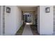 Pathway leading to the front door, flanked by landscaping and modern light fixtures at 21875 E Misty Ln, Queen Creek, AZ 85142