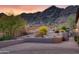 Landscaped backyard with mountain views and a gated entrance at 10030 N 23Rd St, Phoenix, AZ 85028